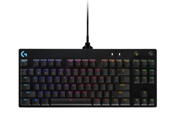 920-009388 Logitech G Pro TKL RGB Wired Gaming Keyboard GX Blue Clicky Switch