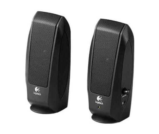 980-000012 Logitech S120 Wired 3.5mm/2.3 Watts/2.0 Channel Speaker System (Black)