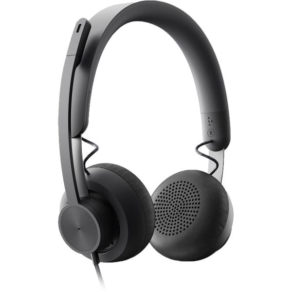 981-001103 Logitech Zone 750 Wired Noise Canceling Over-Ear Stereo USB Headset
