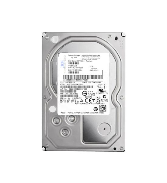 98Y3684 IBM 2TB 7200RPM SAS 3.5-inch Hot Swap Removable Hard Drive