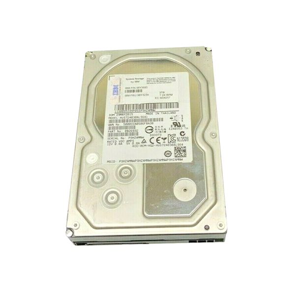98Y3685 IBM 3TB 7200RPM SAS 3.5-inch Hot Swap Removable Hard Drive