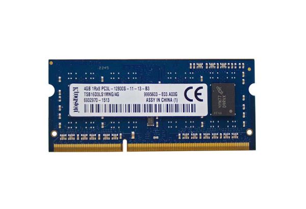 9995603-E03-A00G Kingston Technology 4GB PC3-12800 DDR3-1600MHz non-ECC Unbuffered CL11 SoDIMM 1.35V Memory Module