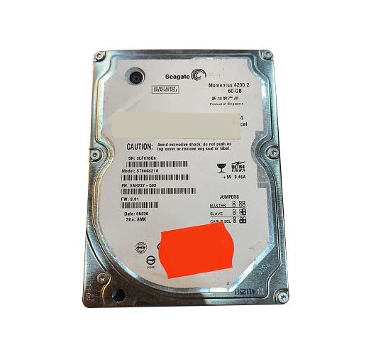 9AH237-503 Seagate 60GB 4200RPM ATA-100 2.5-inch Hard Drive