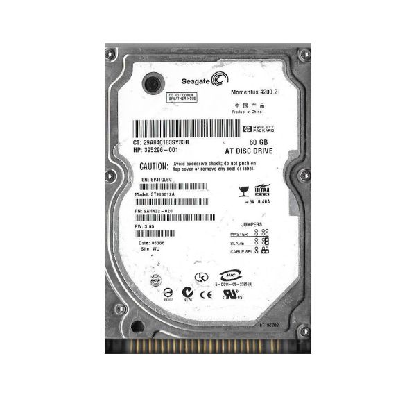 9AH432-020 Seagate Momentus 4200.2 60GB 4200RPM ATA-100 8MB Cache 2.5-inch Hard Drive