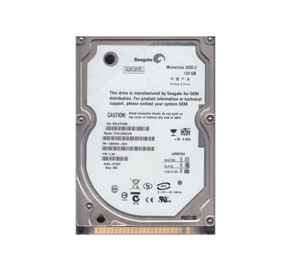9AH434-504 Seagate 120GB 4200RPM ATA-100 2.5-inch Hard Drive
