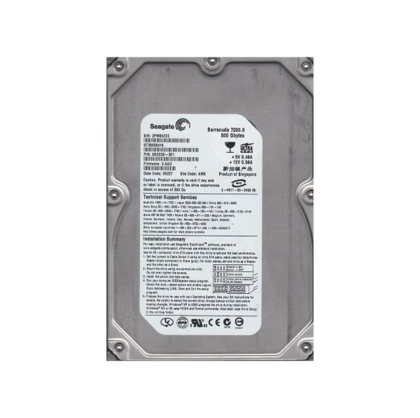 9BD038-301 Seagate BarraCuda 7200.9 500GB 7200RPM ATA-100 8MB Cache 3.5-inch Hard Drive