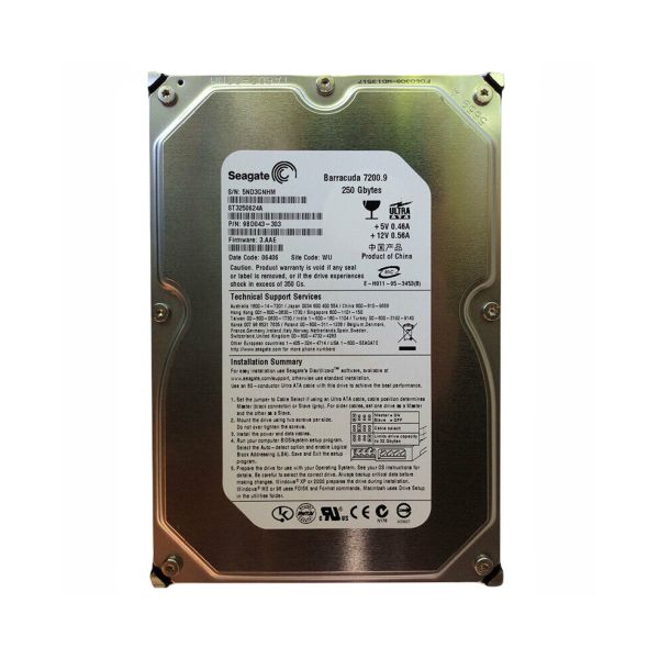 9BD043-303 Seagate BarraCuda 7200.9 250GB 7200RPM ATA-100 16MB Cache 3.5-inch Hard Drive