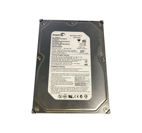 9BD043-304 Seagate BarraCuda 7200.9 250GB 7200RPM ATA-100 16MB Cache 3.5-inch Hard Drive