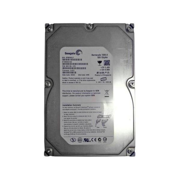 9BD138-270 Seagate BarraCuda 7200.9 500GB 7200RPM SATA 3Gb/s 8MB Cache Low Profile NCQ 3.5-inch Hard Drive