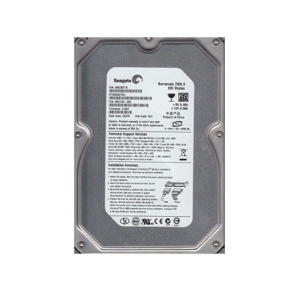 9BD13E-303 Seagate BarraCuda 7200.9 200GB 7200RPM SATA 3Gb/s 8MB Cache 3.5-inch Hard Drive