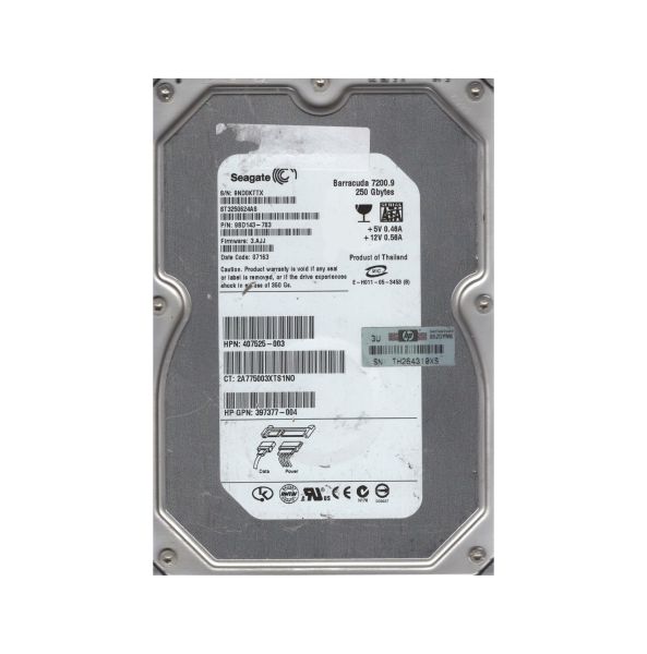 9BD143-783 Seagate BarraCuda 7200.9 250GB 7200RPM SATA 3Gb/s 16MB Cache 3.5-inch Hard Drive