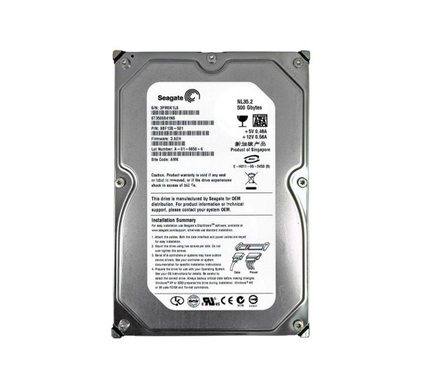 9BF138-501 Seagate Series NL35 500GB 7200RPM SATA 3Gb/s 8MB Cache 3.5-inch Hard Drive