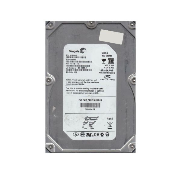 9BF148-110 Seagate 500GB 7200RPM SATA 3Gb/s 3.5-inch Hard Drive