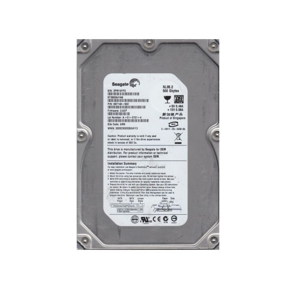 9BF148-503 Seagate NL35 Series 500GB 7200RPM SATA 3Gb/s 16MB Cache 3.5-inch Hard Drive