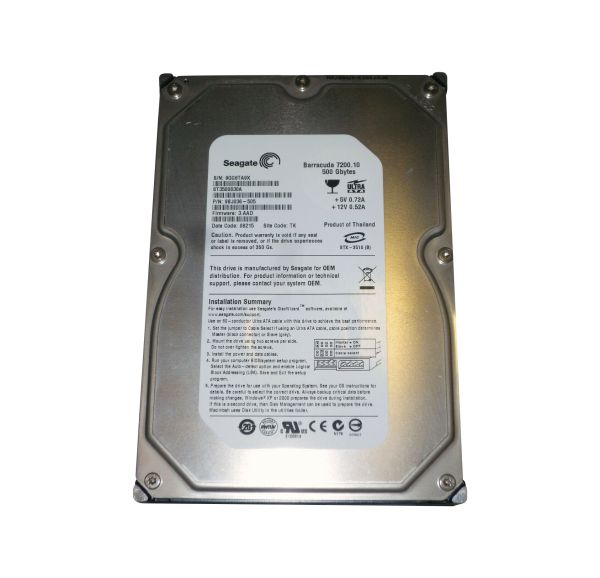 9BJ036-505 Seagate BarraCuda 7200.1 500GB 7200RPM ATA-100 8MB Cache 3.5-inch Hard Drive