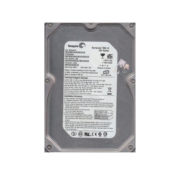 9BJ03E-300 Seagate BarraCuda 7200.1 250GB 7200RPM ATA-100 8MB Cache 3.5-inch Hard Drive