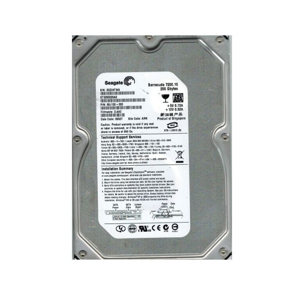 9BJ13E-300 Seagate BarraCuda 7200.1 250GB 7200RPM SATA 3Gb/s 8MB Cache 3.5-inch Hard Drive