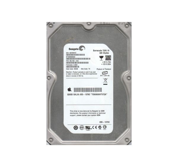 9BJ13G-044 Seagate BarraCuda 7200.1 320GB 7200RPM SATA 3Gb/s 8MB Cache 3.5-inch Hard Drive