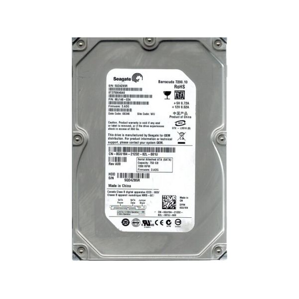 9BJ148-034 Seagate BarraCuda 7200.1 750GB 7200RPM SATA 3.5-inch Hard Drive