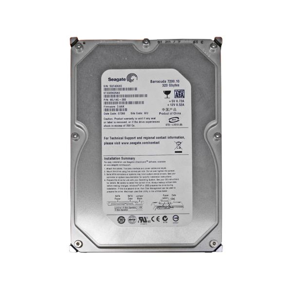 9BJ14G-308 Seagate BarraCuda 7200.1 320GB 7200RPM SATA 3Gb/s 16MB Cache 3.5-inch Hard Drive