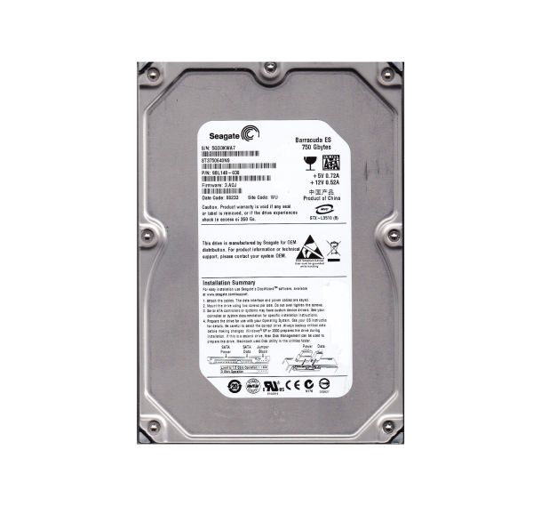 9BL148-038 Seagate BarraCuda ES 750GB 7200RPM SATA 3Gb/s 16MB Cache 3.5-inch Hard Drive