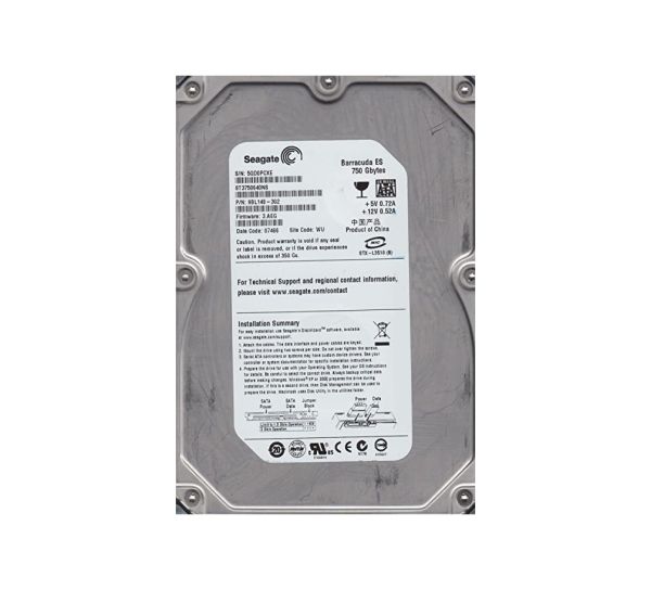 9BL148-302 Seagate BarraCuda ES 750GB 7200RPM SATA 3Gb/s 16MB Cache 3.5-inch Hard Drive