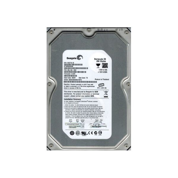 9BL14E-503 Seagate BarraCuda 250GB 7200RPM SATA 3Gb/s 16MB Cache 3.5-inch Hard Drive