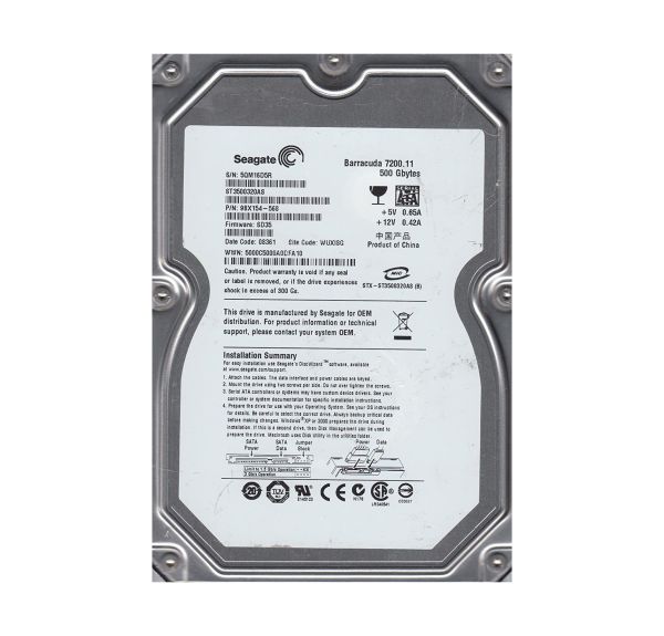 9BX154-568 Seagate 500GB 7200RPM SATA 3Gb/s 3.5-inch Hard Drive