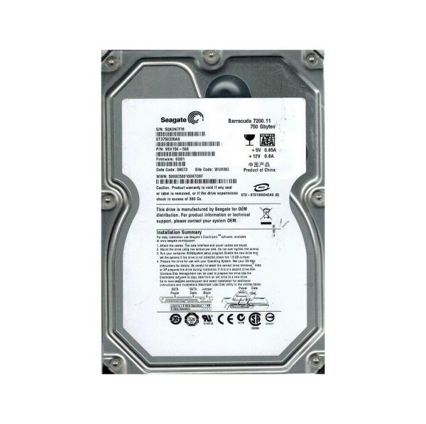 9BX156-568 Seagate BarraCuda 7200.11 750GB 7200RPM SATA 3Gb/s 32MB Cache 3.5-inch Hard Drive