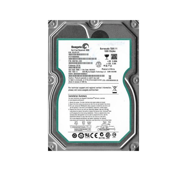 9BX158-303 Seagate 1TB 7200RPM SATA 3Gb/s 3.5-inch Hard Drive