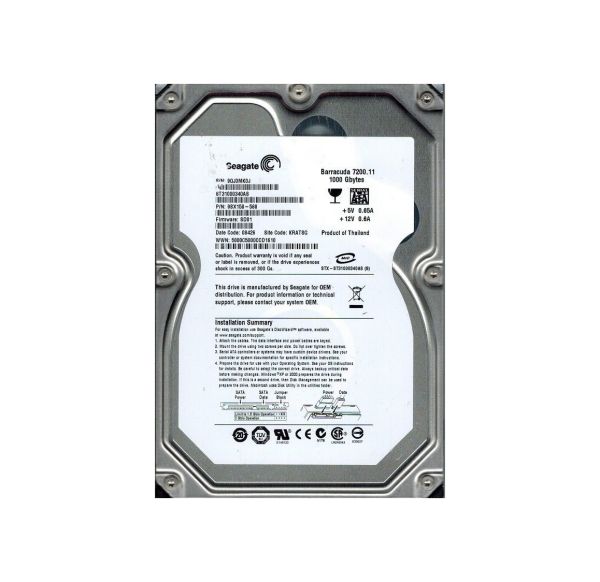 9BX158-568 Seagate 1TB 7200RPM SATA 3Gb/s 3.5-inch Hard Drive