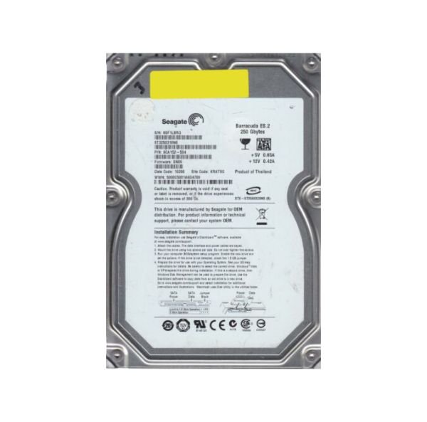 9CA152-504 Seagate 250GB 7200RPM SATA 3Gb/s 32MB Cache 3.5-inch Hard Drive