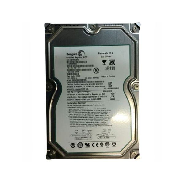 9CA152-510 Seagate BarraCuda ES.2 250GB 7200RPM SATA 3Gb/s 32MB Cache 3.5-inch Hard Drive
