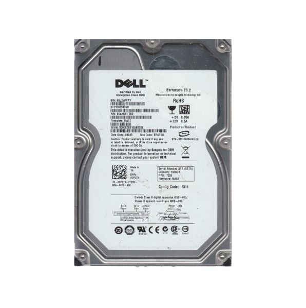 9CA158-052 Seagate BarraCuda 1TB 7200RPM SATA 3Gb/s 32MB Cache 3.5-inch HOT SWAPPABLE Hard Drive