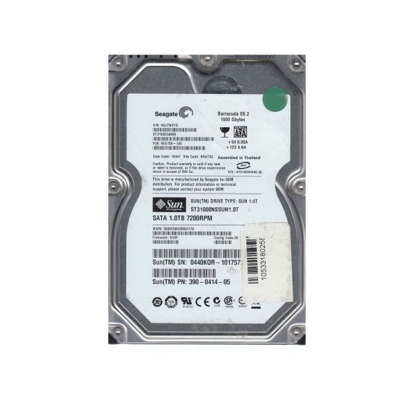 9CA158-145 Seagate BarraCuda ES.2 1TB 7200RPM SATA 3Gb/s 32MB Cache 3.5-inch Hard Drive