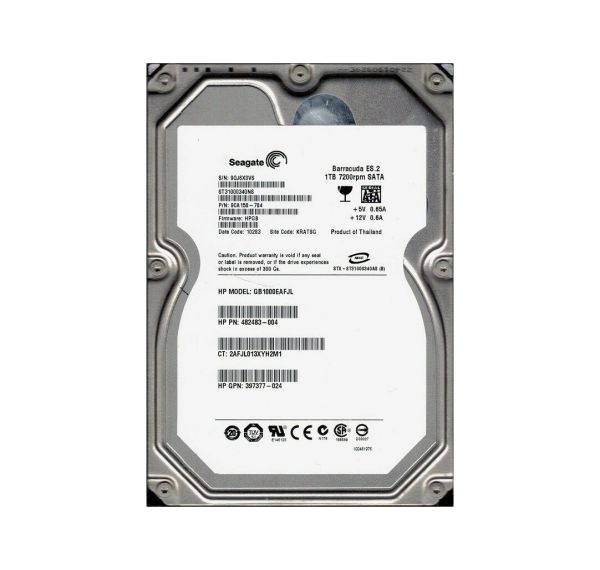 9CA158-784 Seagate BarraCuda ES.2 1TB 7200RPM SATA 3Gb/s 32MB Cache 3.5-inch Hard Drive