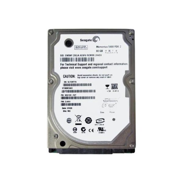 9CU132-527 Seagate 80GB 5400RPM SATA 1.5Gb/s 2.5-inch Hard Drive