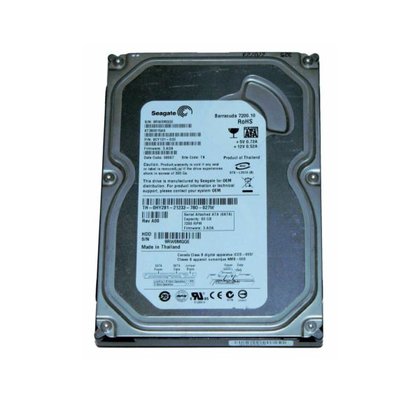 9CY131-033 Seagate BarraCuda 7200.1 80GB 7200RPM SATA 3Gb/s 8MB Cache 3.5-inch Hard Drive
