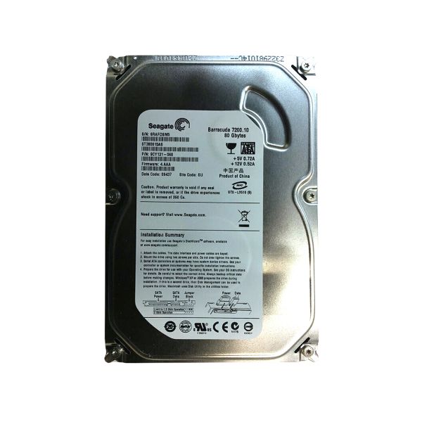 9CY131-068 Seagate BarraCuda 7200.1 80GB 7200RPM SATA 3Gb/s 8MB Cache 3.5-inch Hard Drive