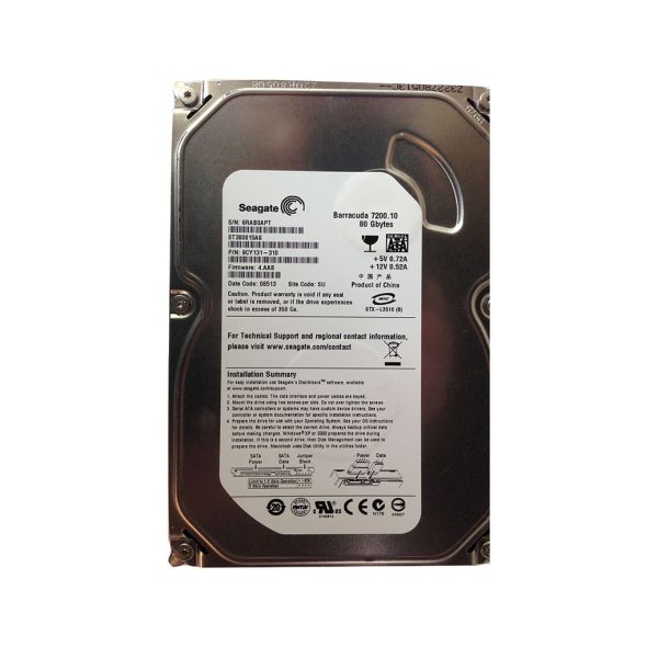 9CY131-310 Seagate BarraCuda 7200.1 80GB 7200RPM SATA 3Gb/s 8MB Cache 3.5-inch Hard Drive