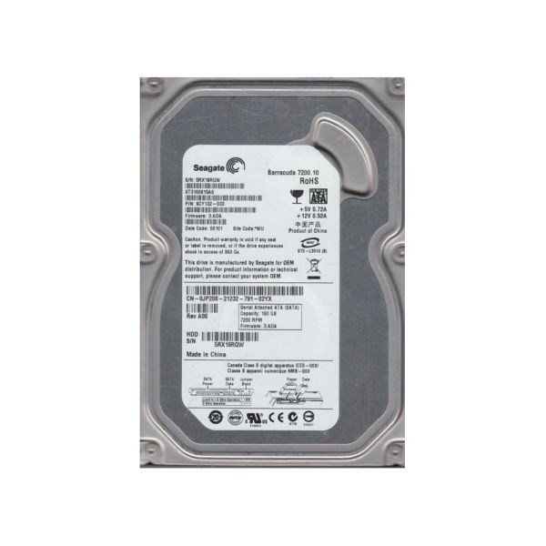 9CY132-033 Seagate BarraCuda 7200.1 160GB 7200RPM SATA 3Gb/s 8MB Cache 3.5-inch Hard Drive