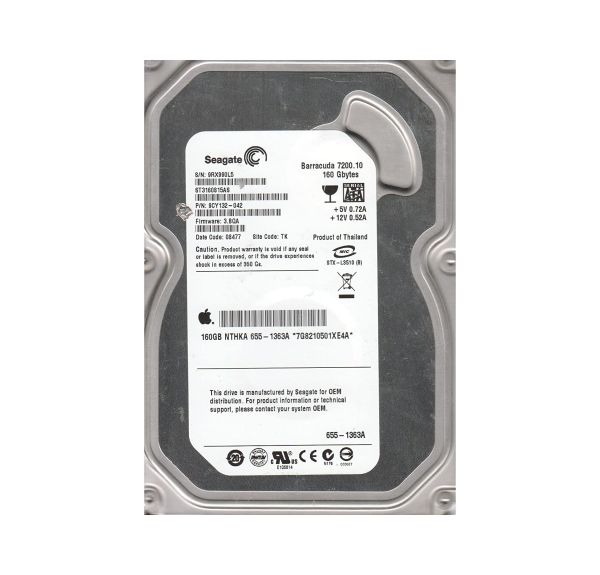 9CY132-042 Seagate BarraCuda 7200.1 160GB 7200RPM SATA 3Gb/s 8MB Cache 3.5-inch Hard Drive