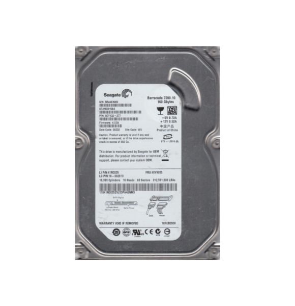 9CY132-277 Seagate BarraCuda 7200.1 160GB 7200RPM SATA 3Gb/s 8MB Cache 3.5-inch Hard Drive