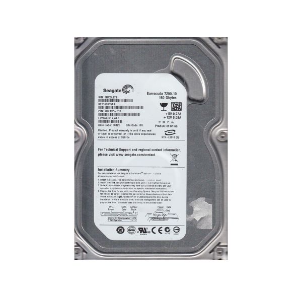 9CY132-310 Seagate BarraCuda 7200.1 160GB 7200RPM SATA 3Gb/s 8MB Cache 3.5-inch Hard Drive