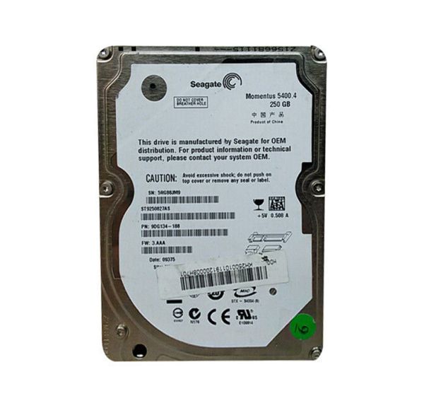 9DG134-188 Seagate 250GB 5400RPM SATA 3Gb/s 2.5-inch Hard Drive