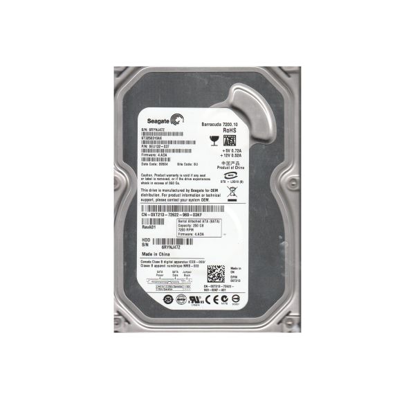 9EU132-037 Seagate BarraCuda 7200.1 250GB 7200RPM SATA 3Gb/s 8MB Cache 3.5-inch Hard Drive