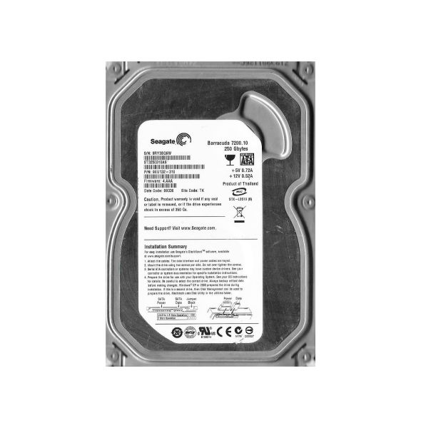 9EU132-310 Seagate BarraCuda 7200.1 250GB 7200RPM SATA 3Gb/s 8MB Cache 3.5-inch Hard Drive
