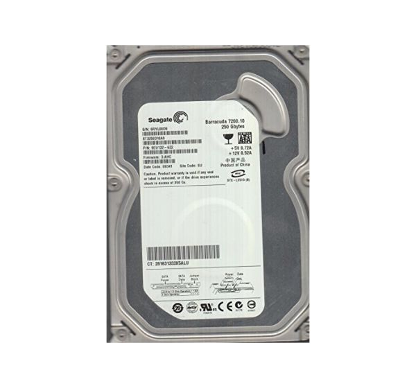 9EU132-622 Seagate BarraCuda 7200.1 250GB 7200RPM SATA 3Gb/s 8MB Cache 3.5-inch Hard Drive