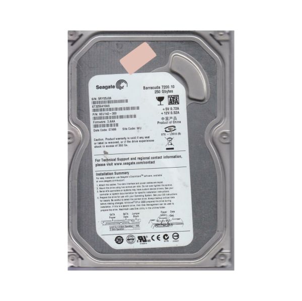 9EU142-300 Seagate BarraCuda 7200.1 250GB 7200RPM SATA 3Gb/s 16MB Cache 3.5-inch Hard Drive