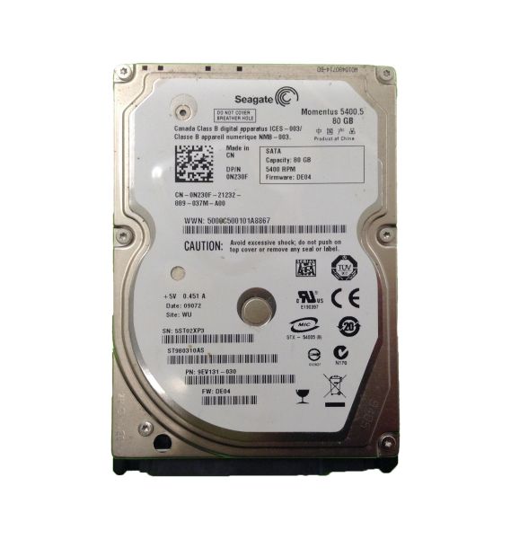 9EV131-030 Seagate Momentus 5400.5 80GB 5400RPM SATA 3Gb/s 8MB Cache 2.5-inch Hard Drive